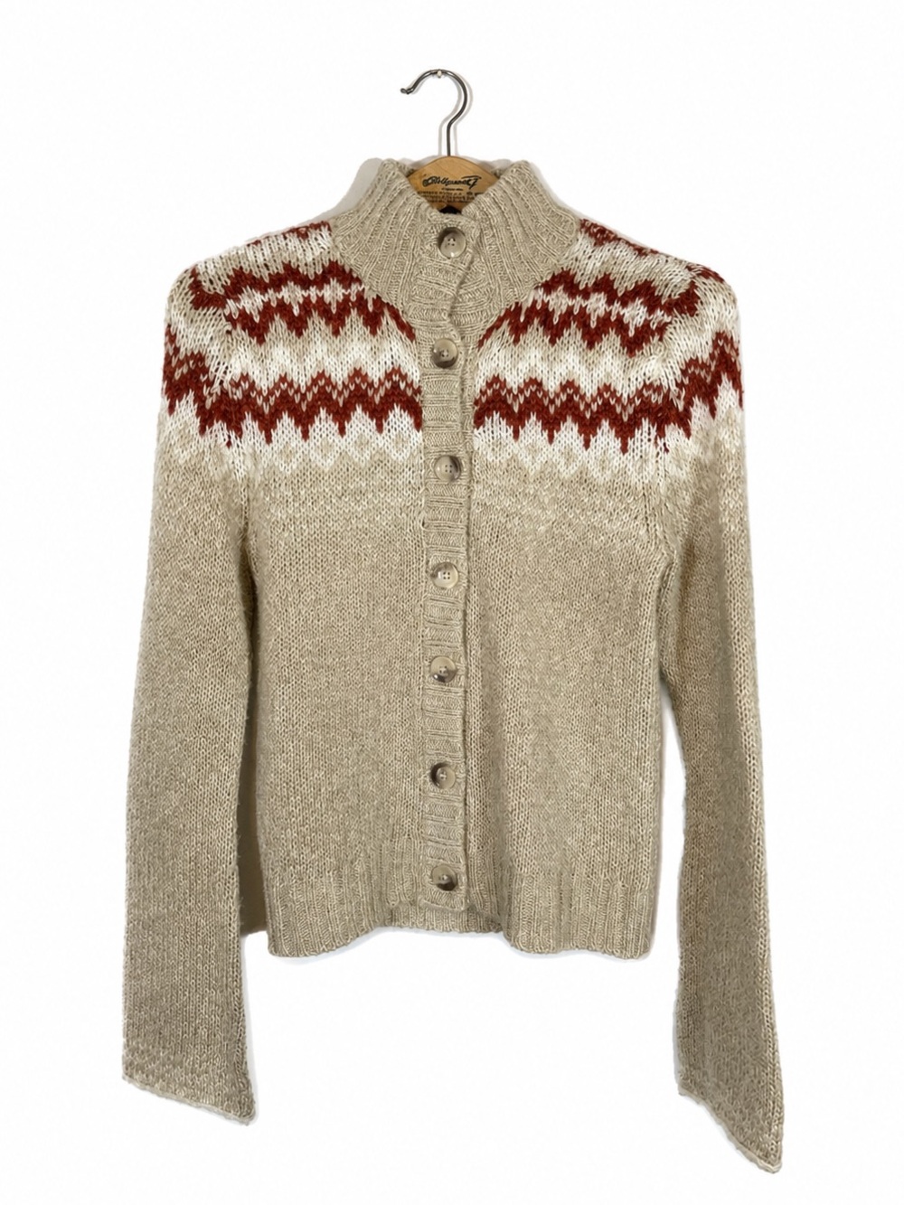 Decree Vintage Fair Isle Knit Cardigan Sweater Nordic Cabincore Granola Size L